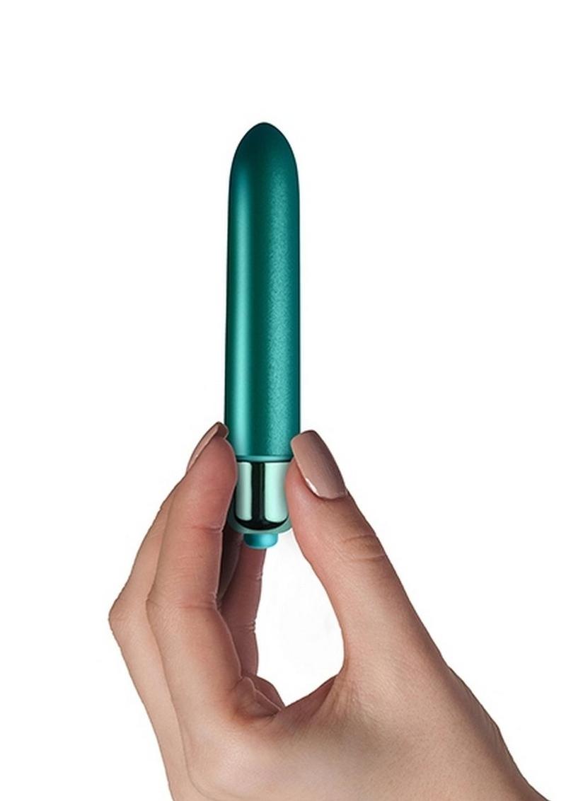 Touch Of Velvet Bullet Vibrator - Blue/Peacock Petals