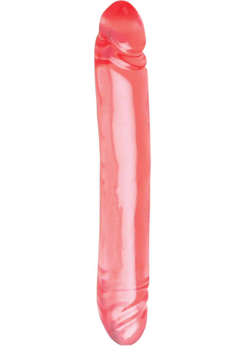 Translucence Smooth Double Dildo - Pink - 12in