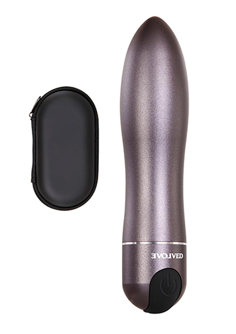 Travel Gasm Rechargeable Bullet - Grey/Gun Metal/Metal