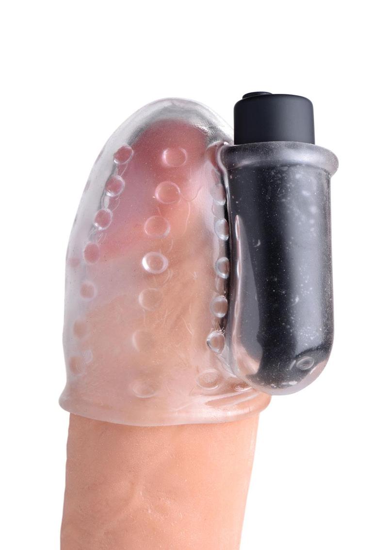 Trinity Men Rechargeable Bullet Penis Head Teaser with Remote Control - Clear