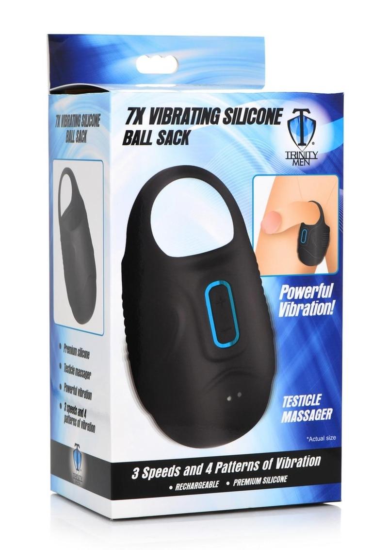 Trinity Men Rechargeable Silicone 7x Vibrating Silicone Ball Sack