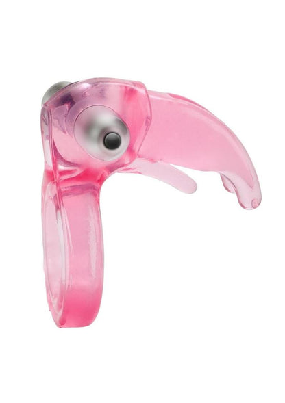 Triple Clit Flicker Cock Ring - Red