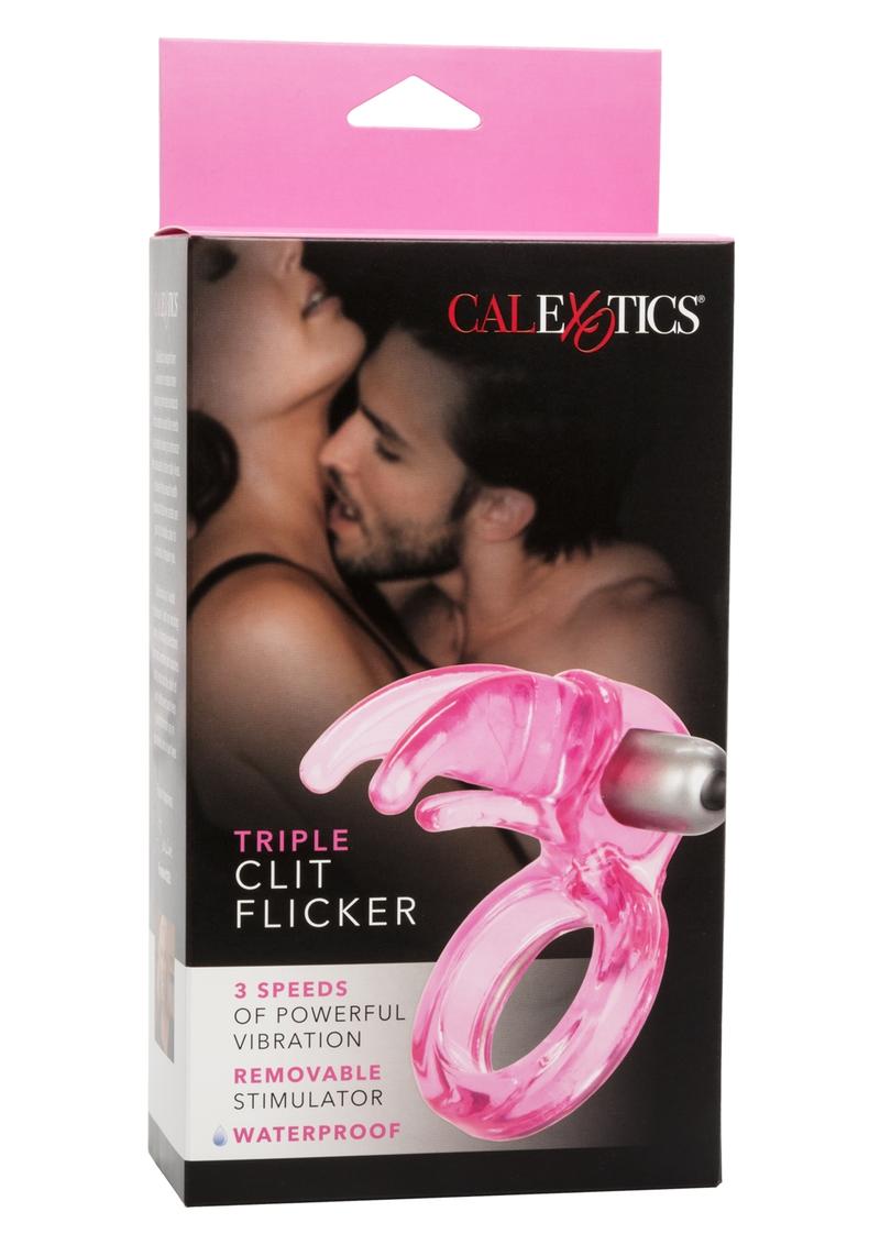 Triple Clit Flicker Cock Ring