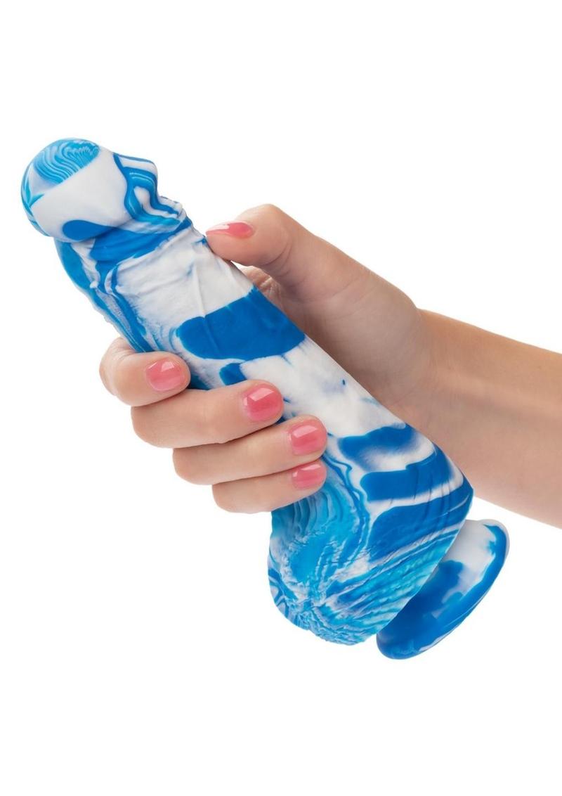 Twisted Love Twisted Dong Silicone Bendable Dildo - Blue