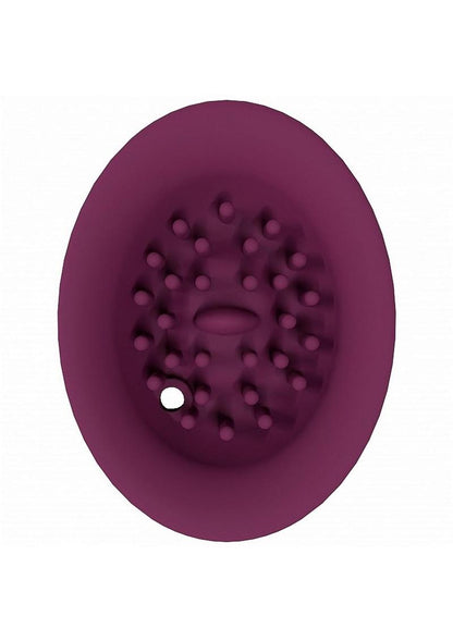 Twitch 3 Silicone Rechargeable Suction and Tongue Vibrator - Burgundy/Red