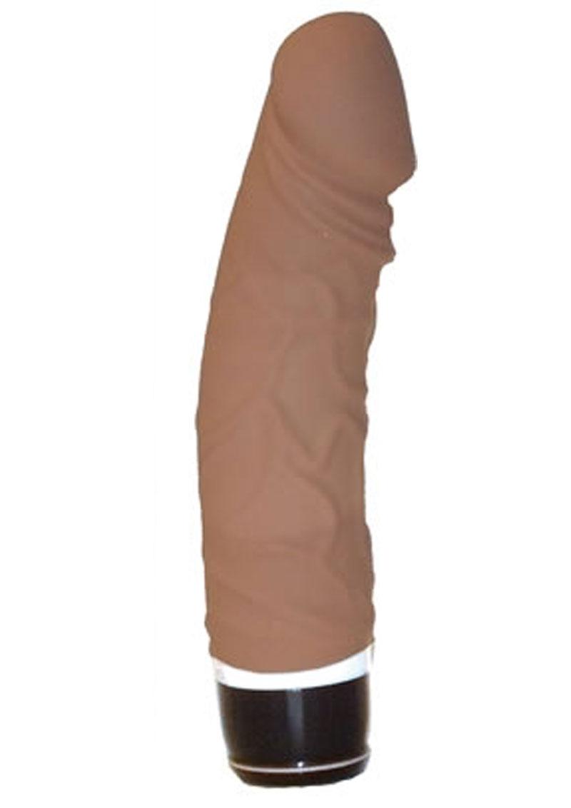 Ultra Classics Big Boss Silicone Vibrating Dildo - Brown/Chocolate