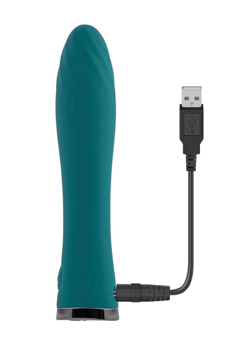 Ultra Wave Rechargeable Silicone Vibrator - Teal