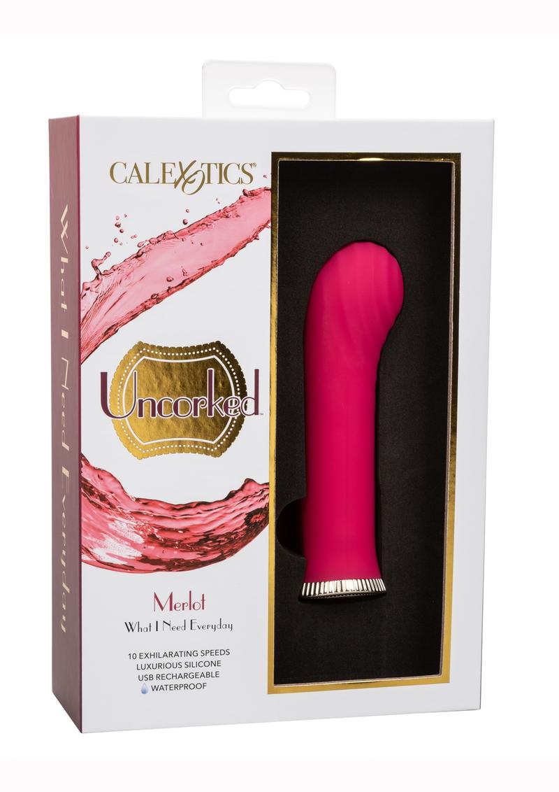 Uncorked Merlot Silicone Rechargeable Vibrator - Pink