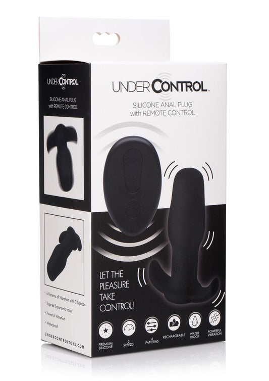 Under Control Rechargeable Silicone Anal Plug with Remote Control