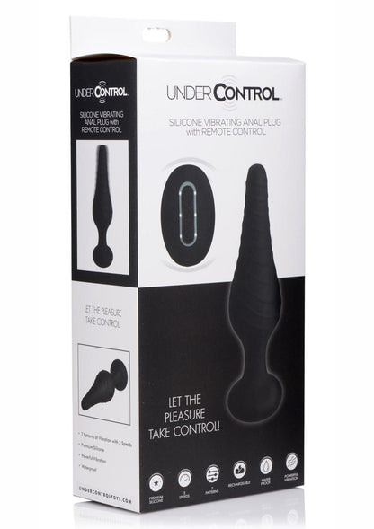 Under Control Rechargeable Silicone Vibrating Anal Plug with Remote Control