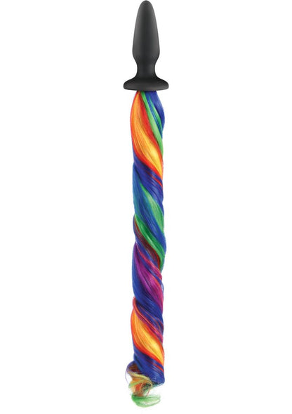 Unicorn Tails Silicone Anal Plug - Multicolor/Rainbow