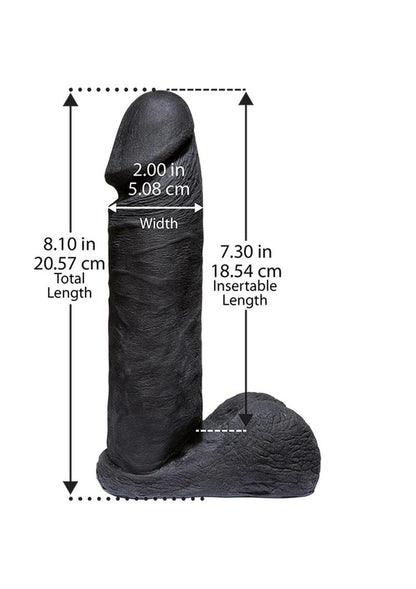 Vac-U-Lock Codeblack Ultraskyn Dildo - Black - 8in