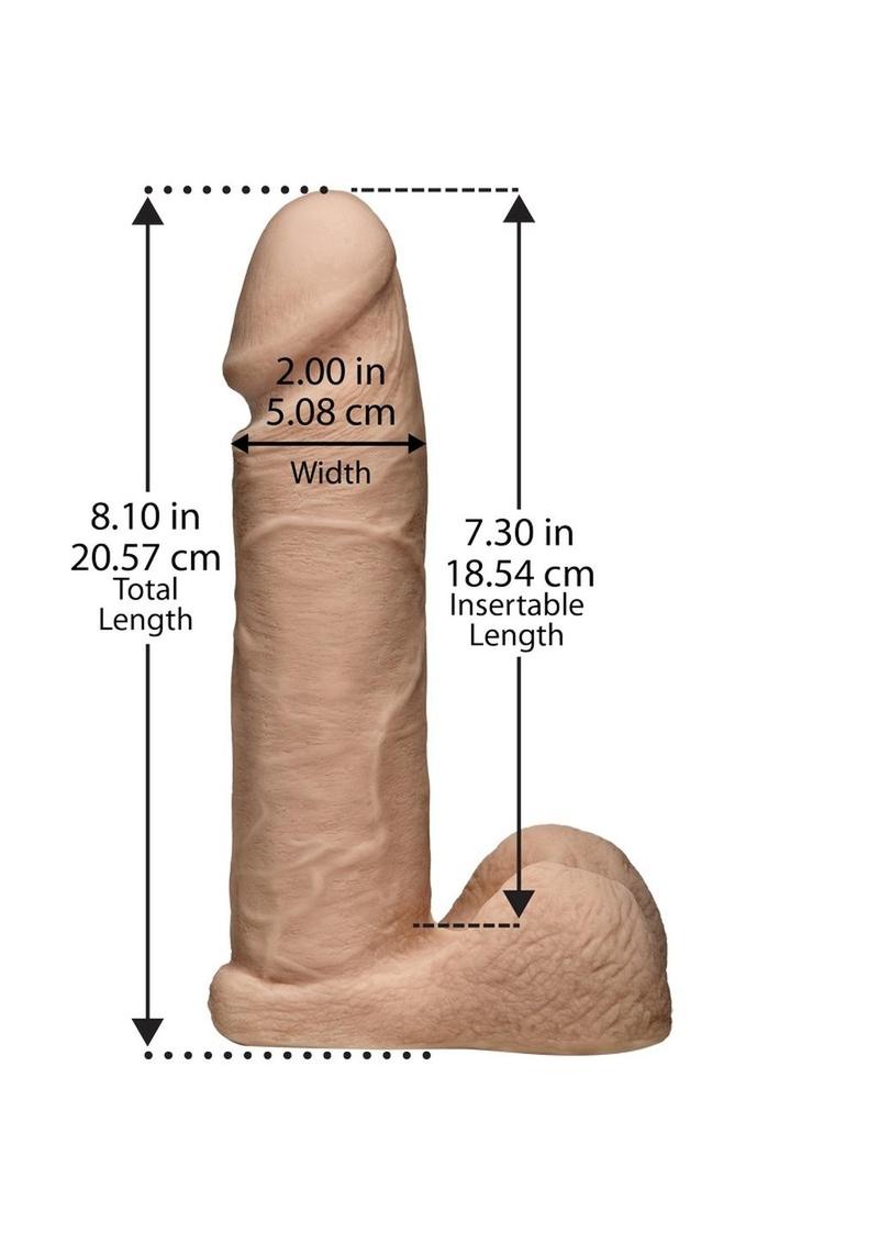 Vac-U-Lock Ultraskyn Dildo - Vanilla - 8in