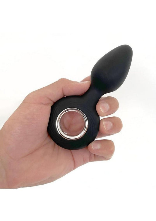 Vers Plug Vibrating Rechargeable Silicone Anal Plug - Black