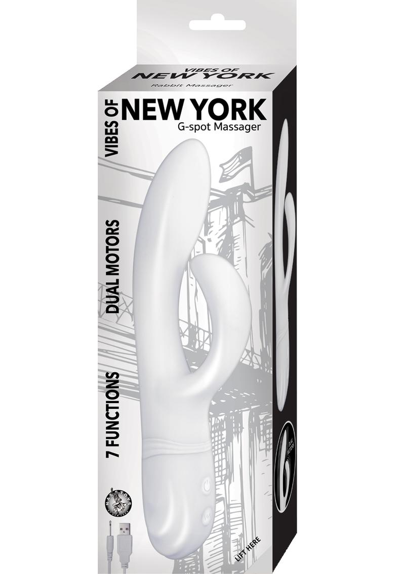 Vibes Of New York G-Spot Massage Rechargeable Silicone Vibrator - White