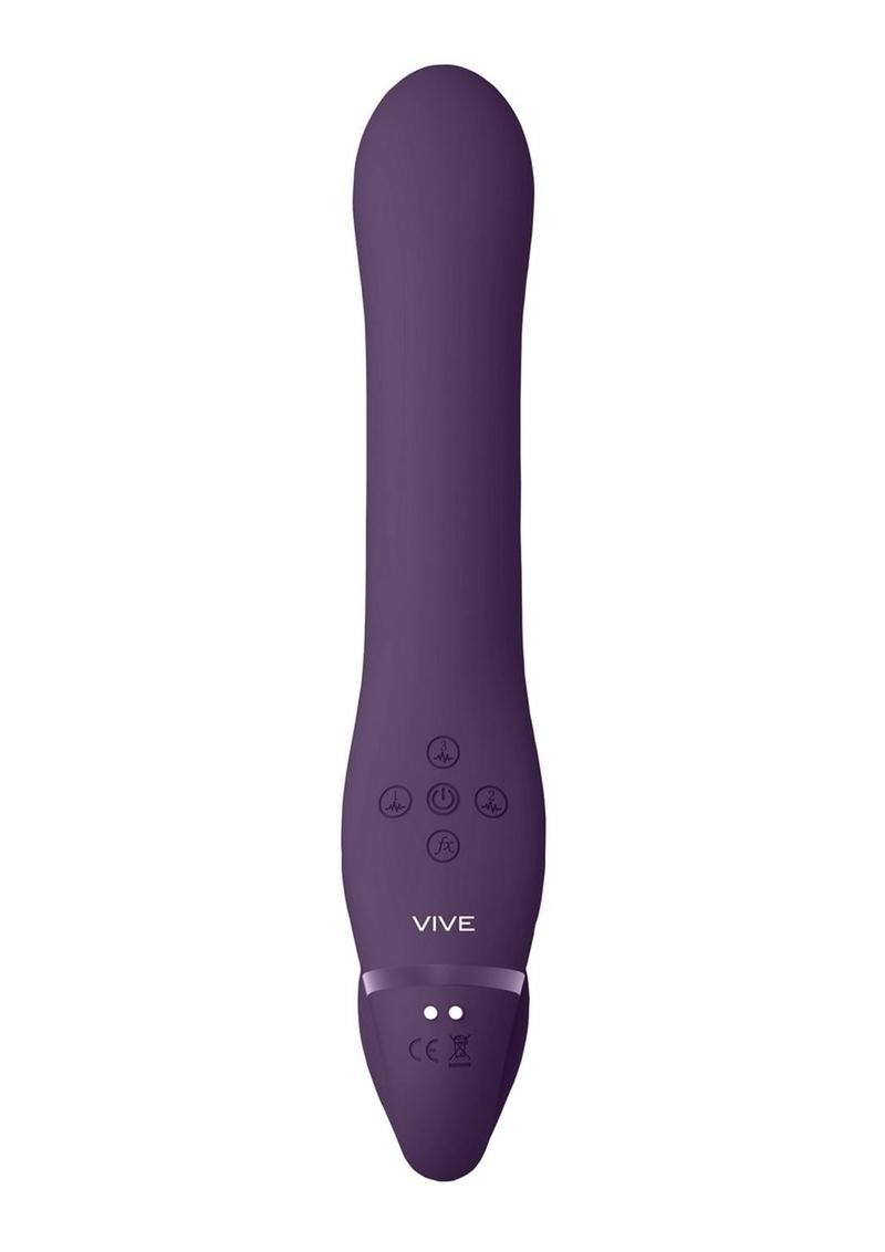 Vive Al Rechargeable Silicone Dual Motor Strapless Strap-On - Purple