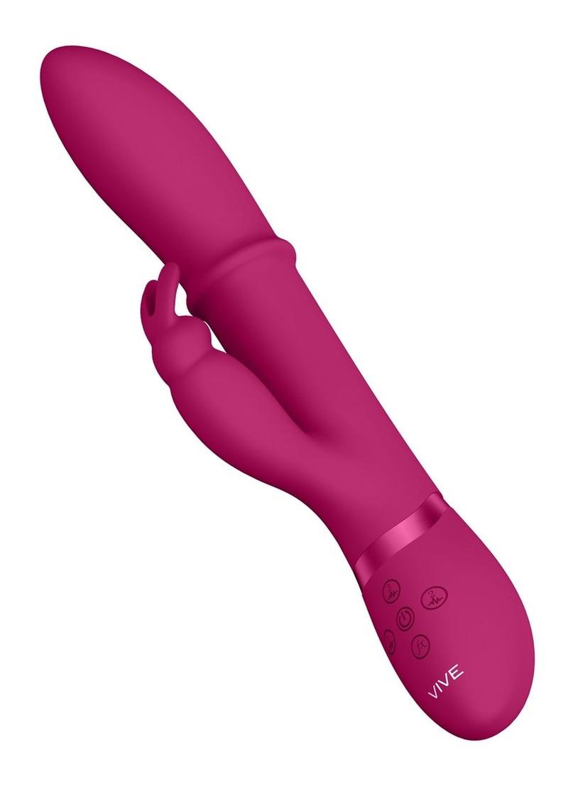 Vive Halo Rechargeable Silicone Ring Rabbit Vibrator - Pink