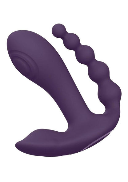 Vive Kata Rechargeable Silicone Pulse Wave and Vibrating Double Penetration Vibrator