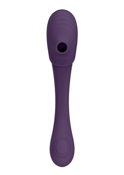 Vive Mirai Rechargeable Silicone Dual Motor Double Ended Bendable Pulse and Air Wave Vibrator