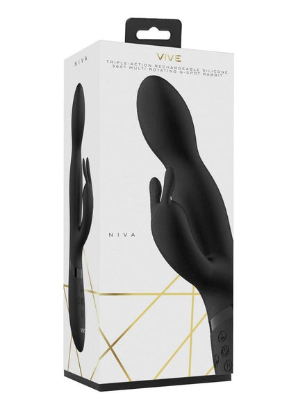 Vive Niva 360 Degrees Rechargeable Silicone Rotating G-Spot Rabbit Vibrator