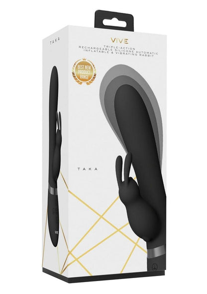 Vive Taka Rechargeable Silicone Inflatable and Vibrating Rabbit Vibrator