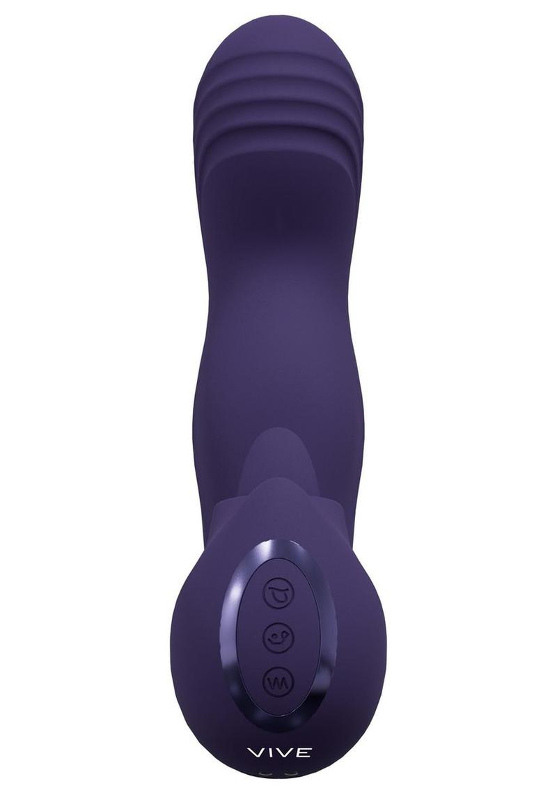 Vive Riko Rechargeable Silicone Triple Motor G-Spot Finger Motion Vibrator - Purple