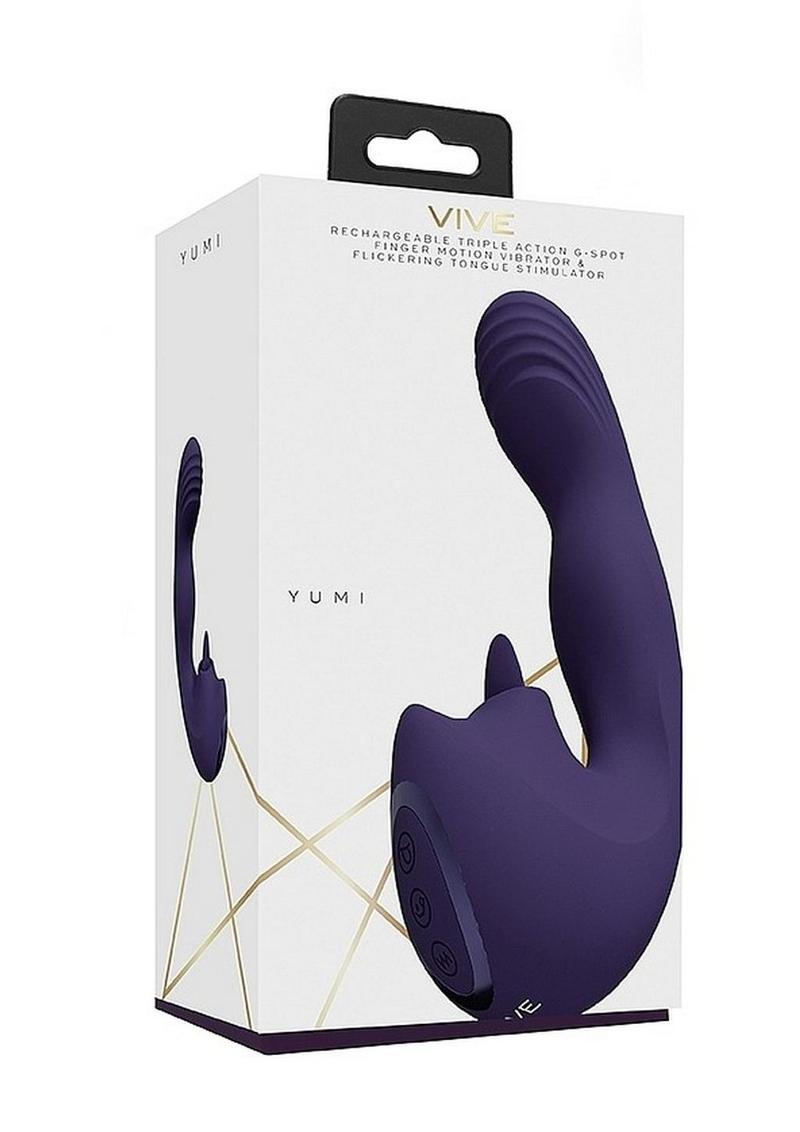 Vive Riko Rechargeable Silicone Triple Motor G-Spot Finger Motion Vibrator