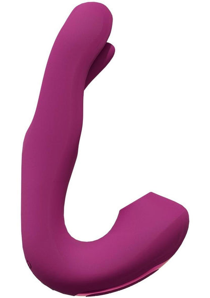 Vive Yuna Rechargeable Silicone Triple Motor Air Wave Vibrator with G-Spot Flapping Stimulation Vibrator