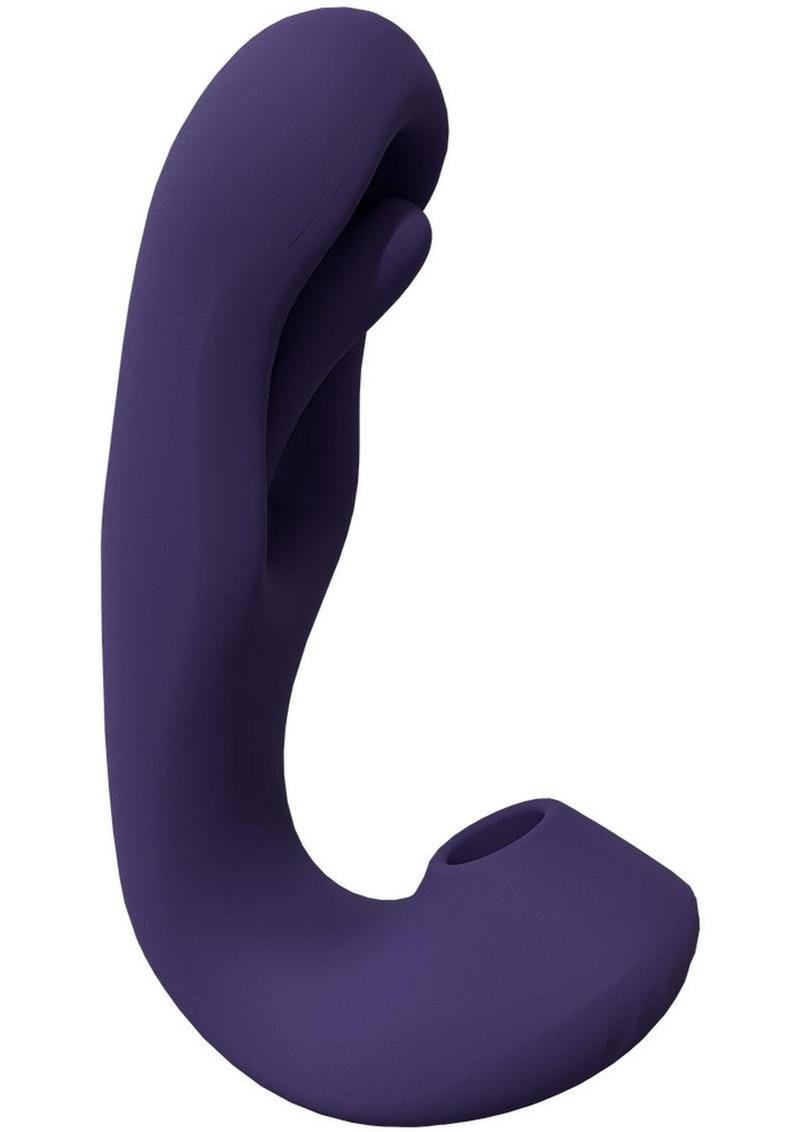 Vive Yuna Rechargeable Silicone Triple Motor Air Wave Vibrator with G-Spot Flapping Stimulation Vibrator