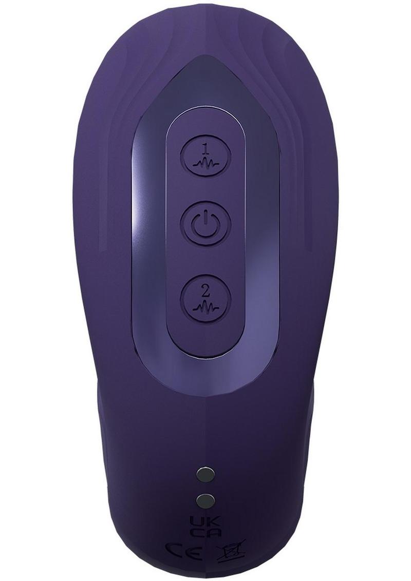 Vive Yuna Rechargeable Silicone Triple Motor Air Wave Vibrator with G-Spot Flapping Stimulation Vibrator - Purple