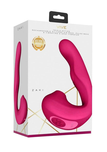 Vive Zaki Air Wave Pulse Wave and G-Spot Rechargeable Silicone Vibrator