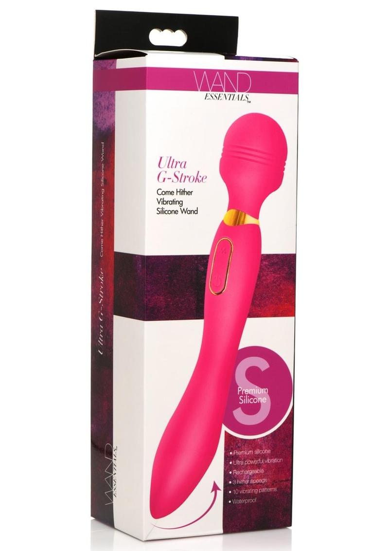 Wand Essential Ultra G-Stroke Come Hither Rechargeable Silicone Vibrating Wand