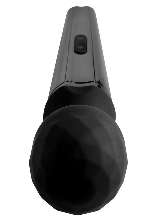 Wand Essentials Diamond Head Rechargeable Silicone Wand Massager - Black
