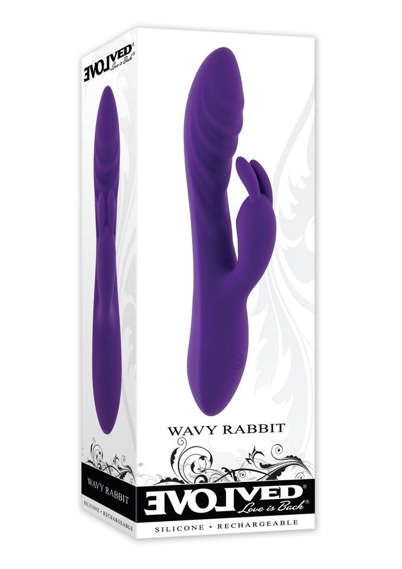 Wavy Rabbit Rechargeable Silicone Dual Motor Vibrator