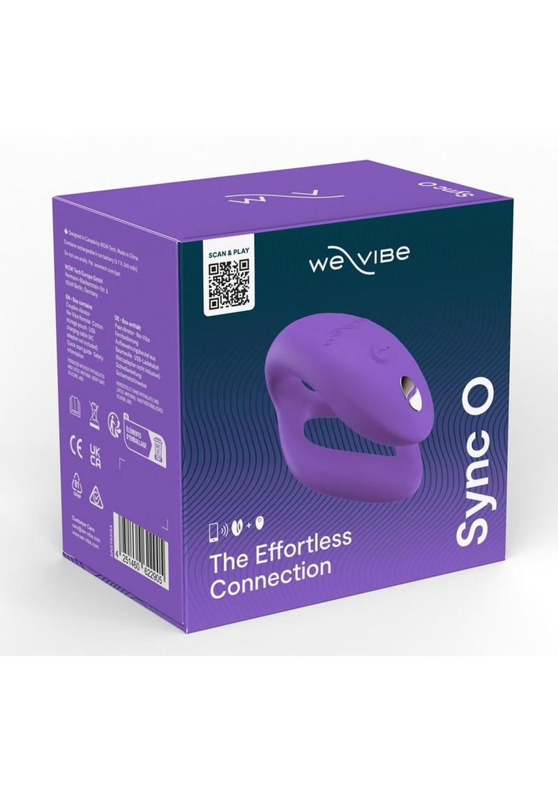 We-Vibe Sync O Rechargeable Silicone Couples Vibrator with Remote Control - Purple