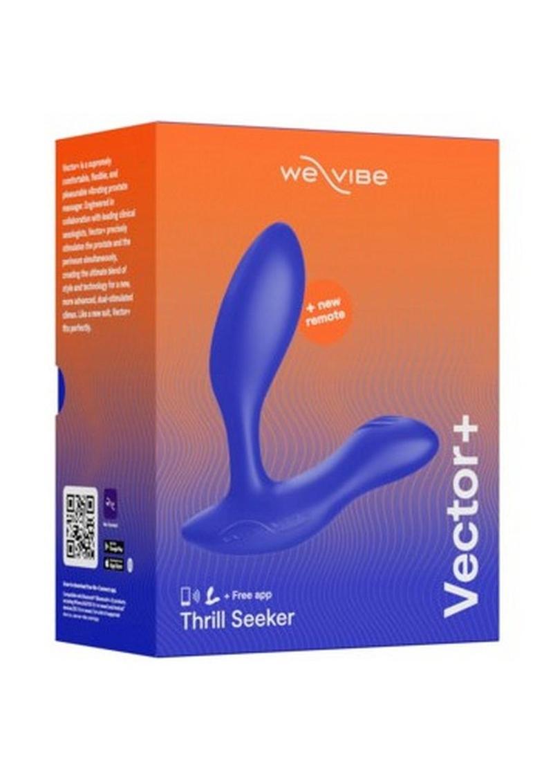 We-Vibe Vector+ Rechargeable Silicone Vibrating Prostate Massager with Remote Control