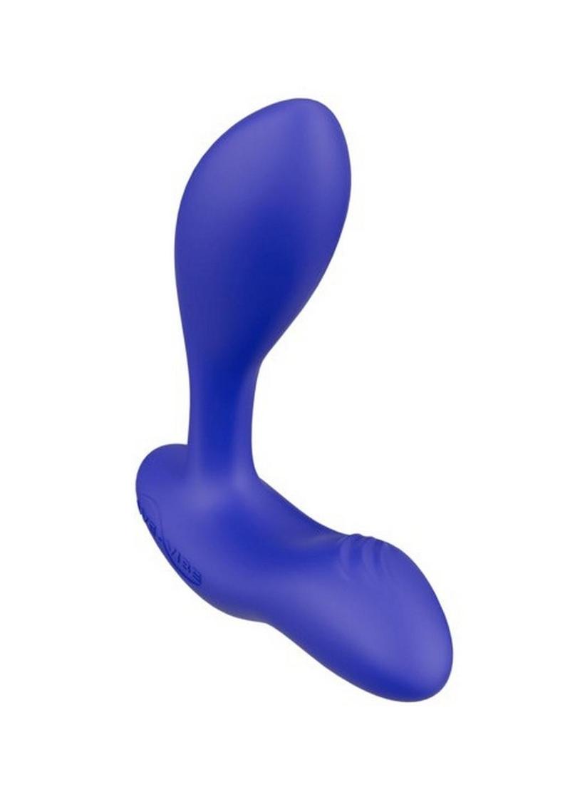 We-Vibe Vector+ Rechargeable Silicone Vibrating Prostate Massager with Remote Control - Blue/Royal Blue