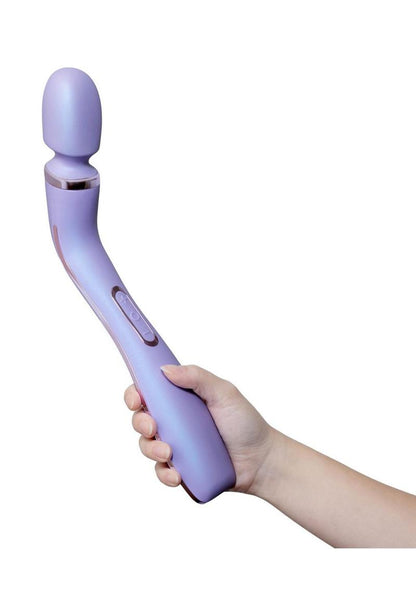 Wellness Eternal Wand Rechargeable Silicone Vibrating Wand with Remote - Lavender/Purple