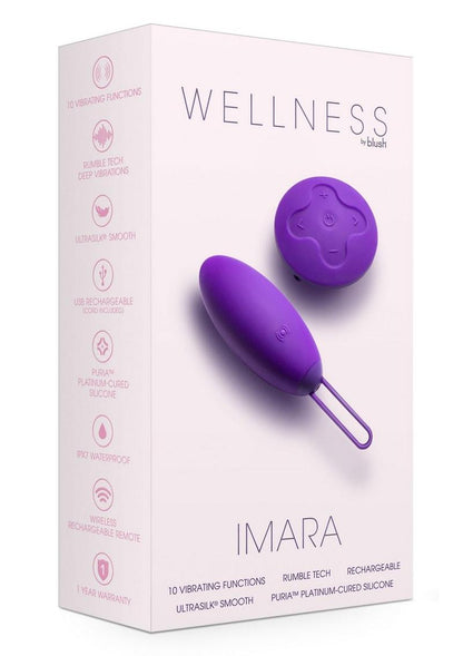 Wellness Imara Rechargeable Silicone Vibrating Egg with Remote