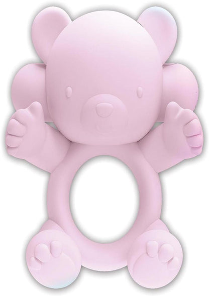 Wet Dreams Bear Hug Rechargeable Silicone Cock Ring - Pink