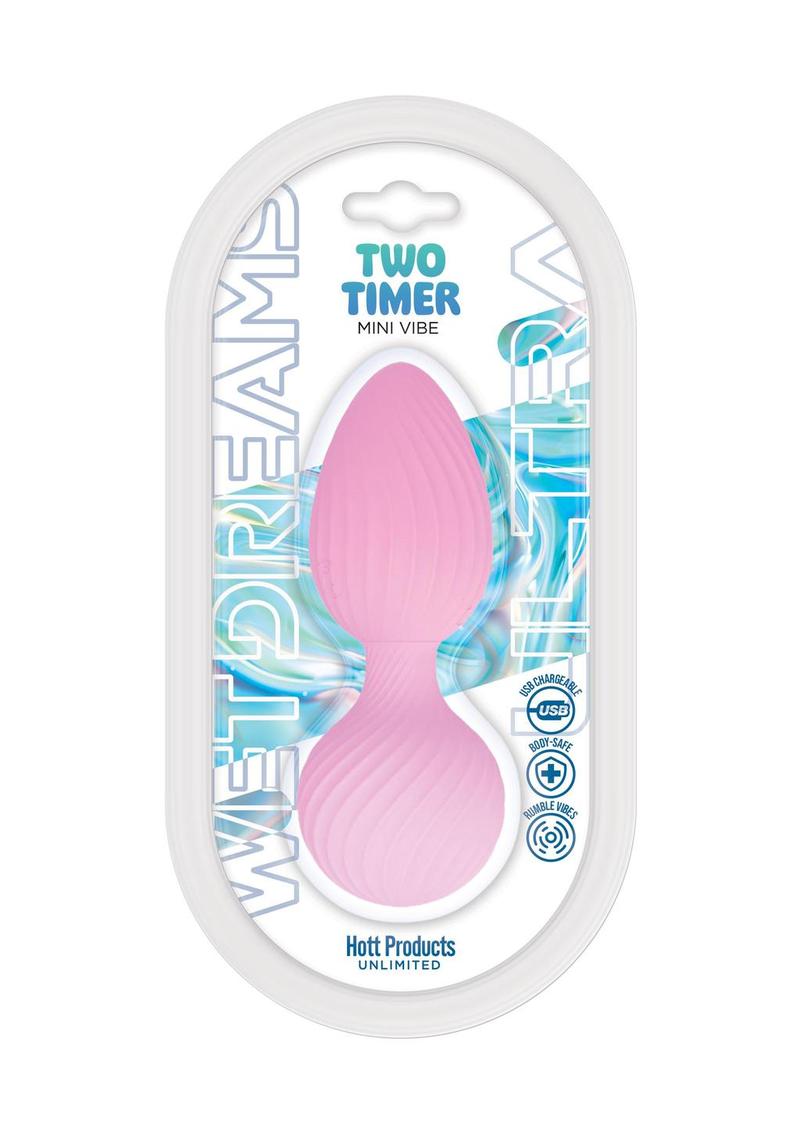 Wet Dreams Two Timer Rechargeable Silicone Pleasure Ball - Magenta/Pink