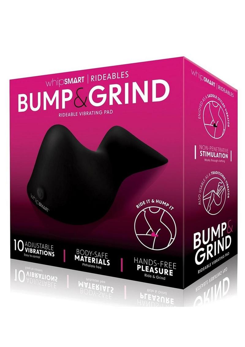 WhipSmart Bump and Grind Rechargeable Silicone Vibrating Pad - Black