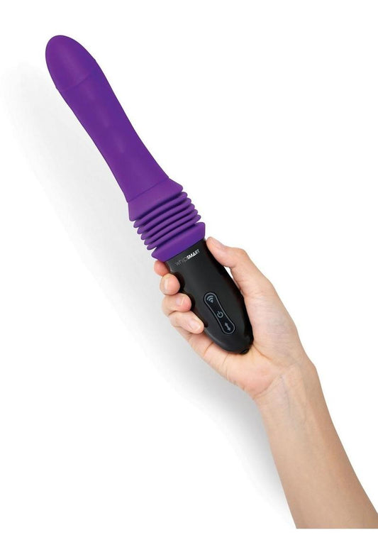 WhipSmart Thrusting Rechargeable Silicone Sex Machine - Black/Purple