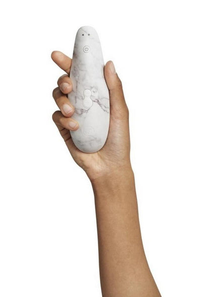 Womanizer Marilyn Monroe Special Edition Rechargeable Clitoral Stimulator - White/White Marble