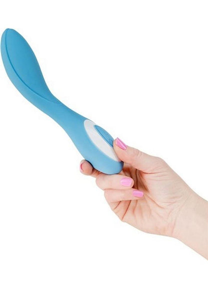 Wonderlust Serenity Rechargeable Silicone Vibrator - Blue