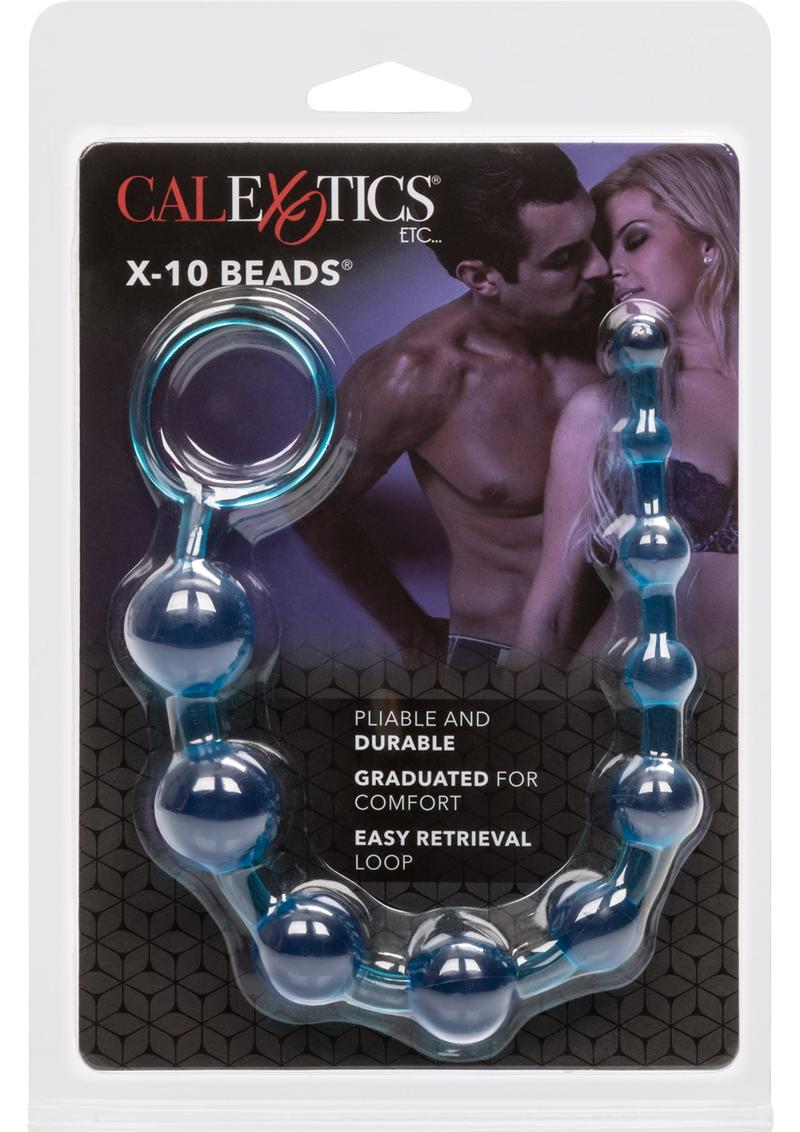 X 10 Anal Beads - Blue