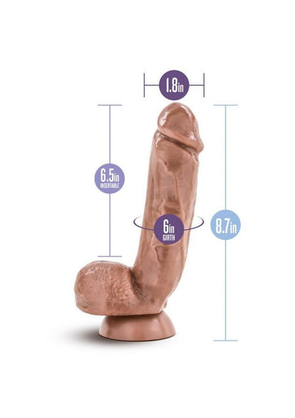 X5 Mister Grande Dildo with Balls - Caramel - 8.5in