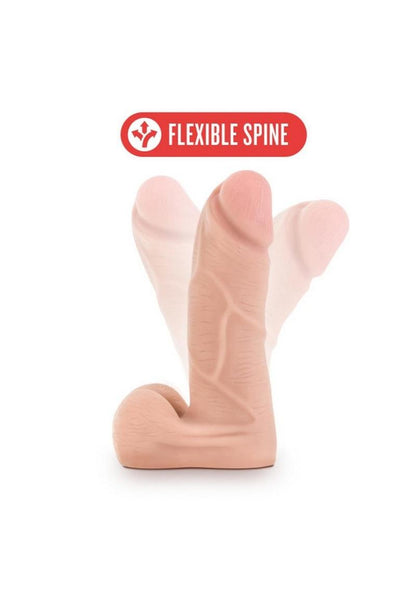 X5 Plus Cock Dildo with Balls - Vanilla - 5.5in