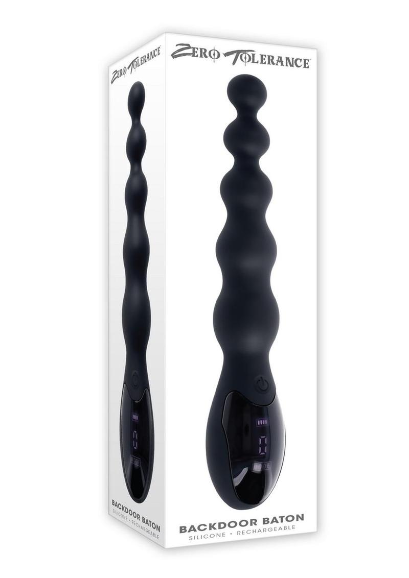 Zero Tolerance Backdoor Baton Rechargeable Silicone Anal Beads - Black