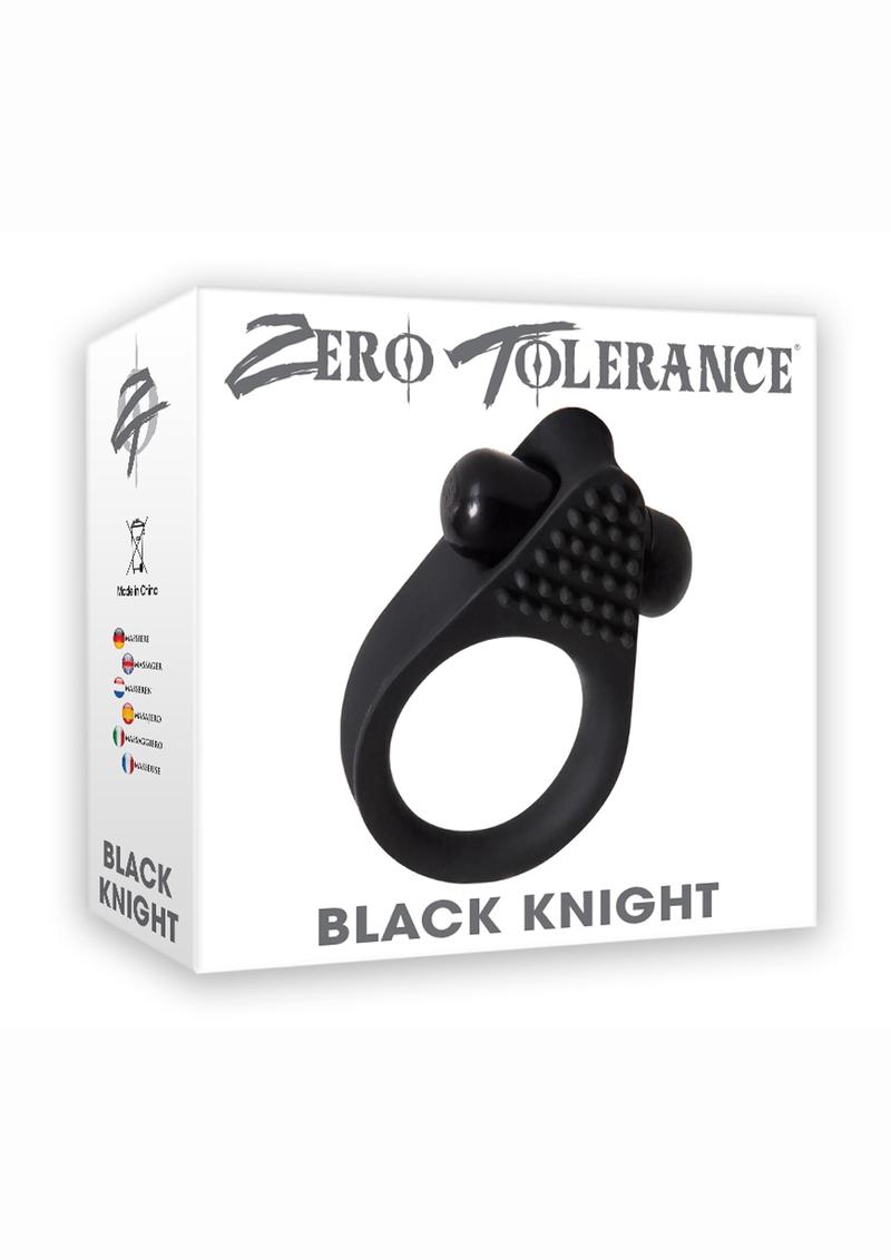 Zero Tolerance Black Knight Silicone Vibrating Textured Cockring